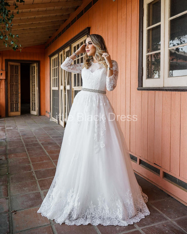 Vestido de novia con bordado