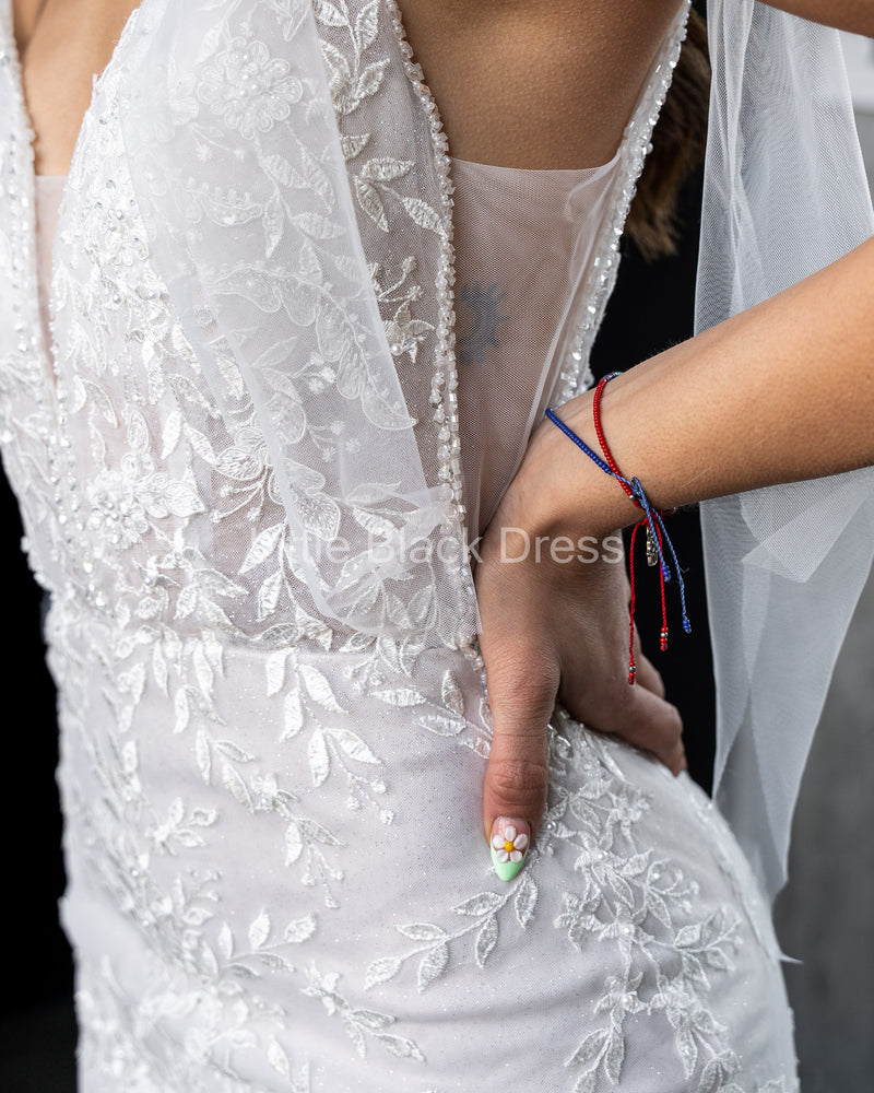 Vestido de novia sirena con bordado